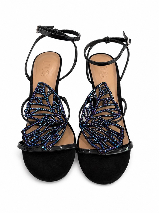 INC International Concepts Shoes - INC Black Butterfly Beaded Heels NWT Whimsigoth Fairycore Size 6.5